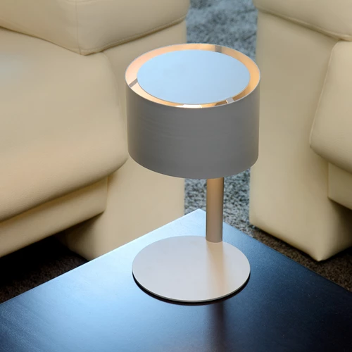 Lucide KNULLE - Lámpara de mesa - Ø 15 cm - 1xE14 - Gris - ambiente 2